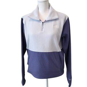 The North Face Womens Fleece Half Zip Circular Light Purple Outerwear Medium